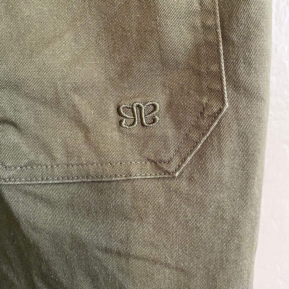Albion Fit Hamptons Dress Womens Sz XS Olive Green Canvas Utility Stretch Short - Picture 6 of 7